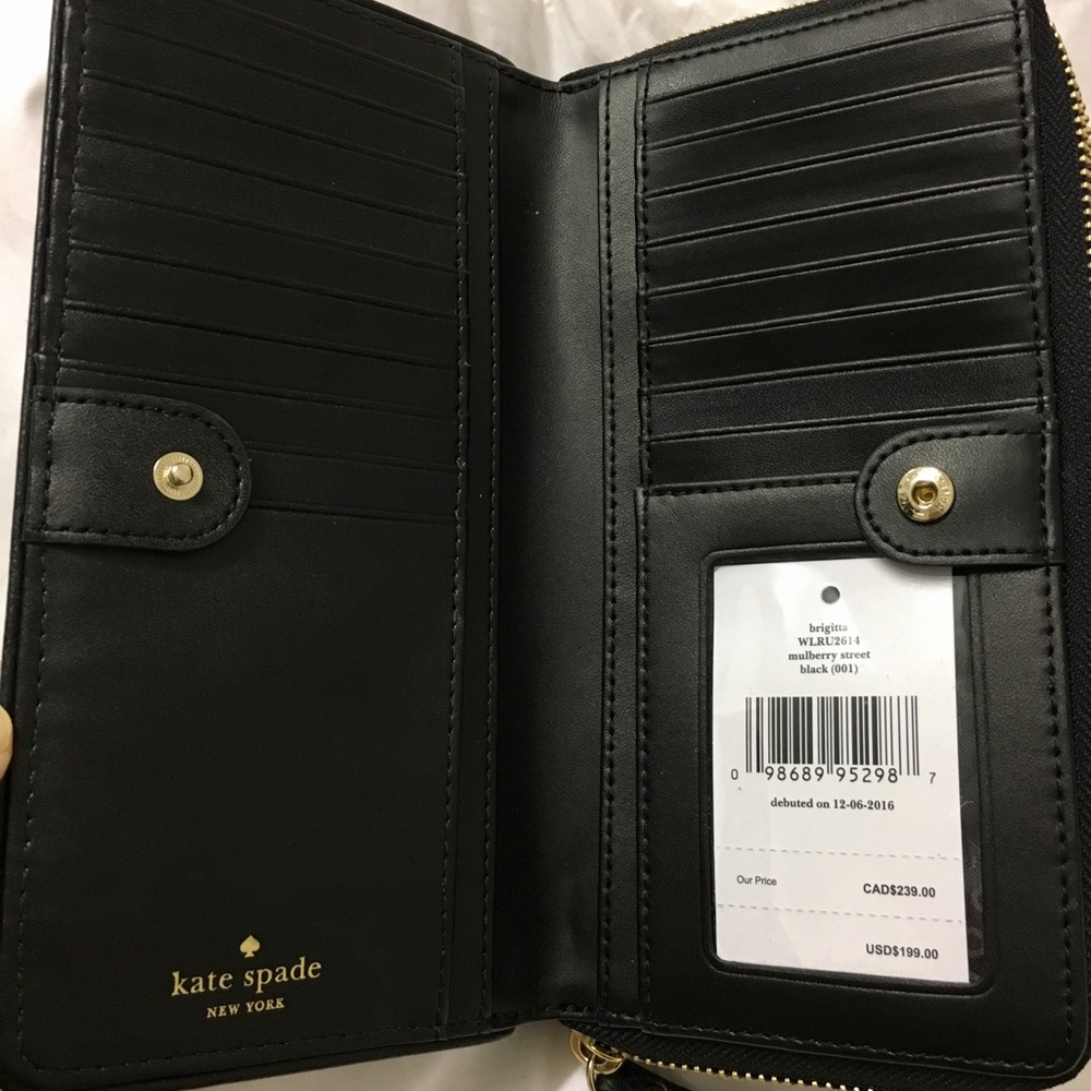 Kate Spade Brigitta Black Wallet - Picture 7 of 8